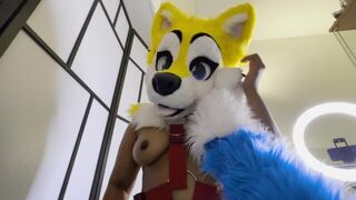 FURRY GAL RIDING HER PUP - porn video
