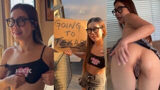 Asian MILF Gets Fucked by White Man in a Campervan for a Free Ride to Texas - porn video
