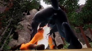 Huge Cock Black Pather Creampies Petite Furry Fox Yiff PoV Hentai - porn video